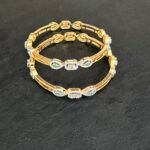 Double line cz bangle