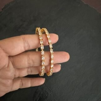 Simple White stone bangle