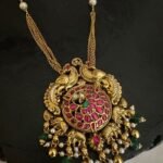 Peacock Kundan Work Long Necklace