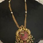 Peacock Kundan Work Long Necklace