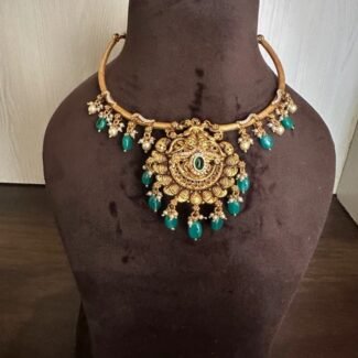 Hasli Type Green Beads Necklace
