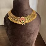 Kundan Pendant Jalli Necklace