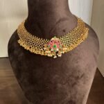 Kundan Pendant Jalli Necklace