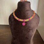 Ruby Flower Necklace set