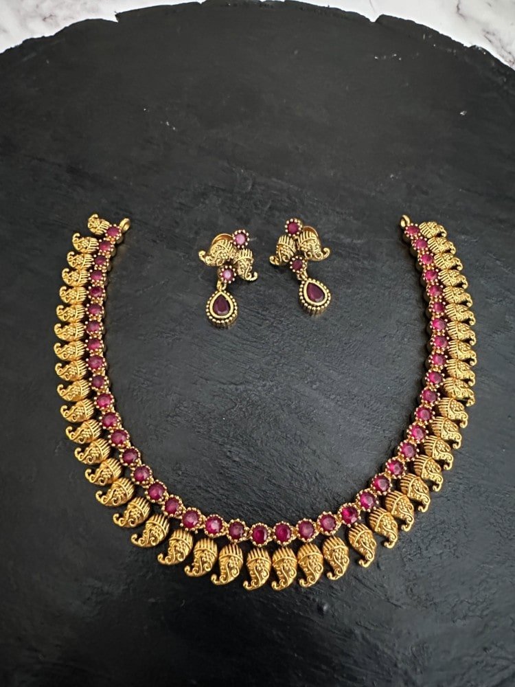 Mango Ruby Necklace set Mango Ruby Necklace set