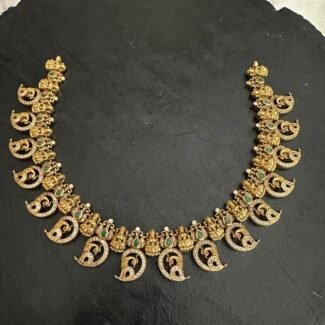 Mango Lakshmi Motif CZ Necklace