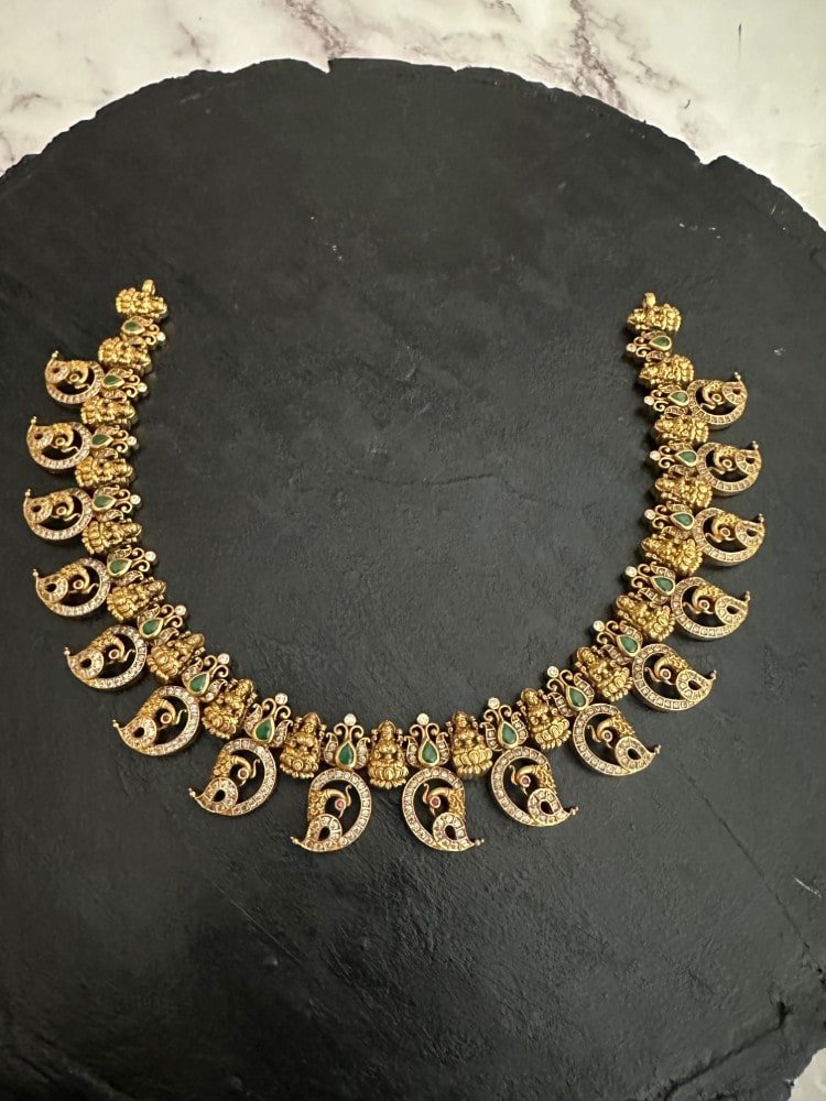 Mango Lakshmi Motif CZ Necklace Mango Lakshmi Motif CZ Necklace