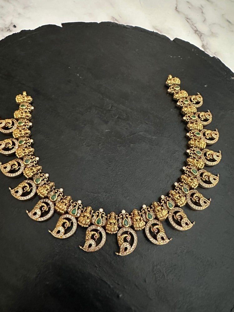 Mango Lakshmi Motif CZ Necklace Mango Lakshmi Motif CZ Necklace
