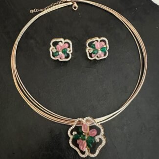 Flower patten Fusion Hasli set