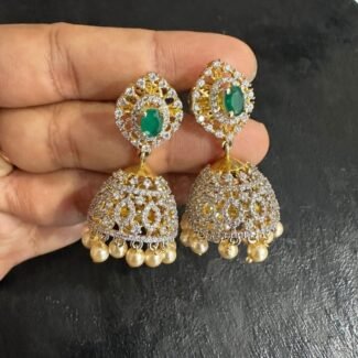 CZ Diamond Replica Jhumka