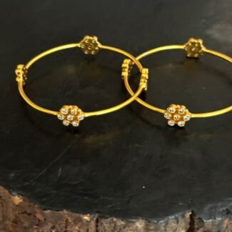 Plain White Flower Bangle