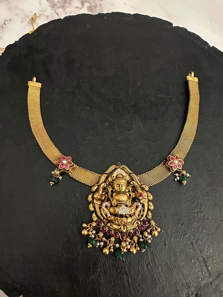 Lakshmi Kundan CZ Mess Necklace Lakshmi Kundan CZ Mess Necklace