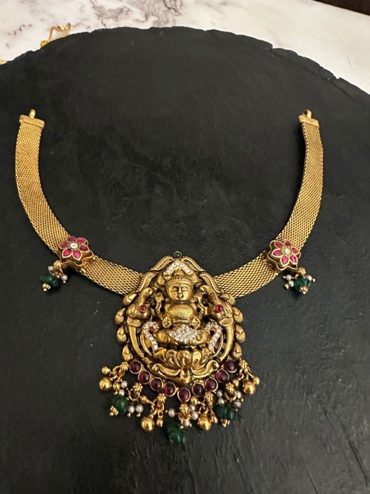 Lakshmi Kundan CZ Mess Necklace Lakshmi Kundan CZ Mess Necklace