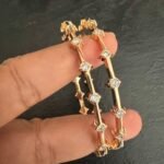 Single Stone Rose Gold Bangle