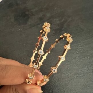 Single Stone Rose Gold Bangle