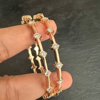 Single Stone Rose Gold Bangle