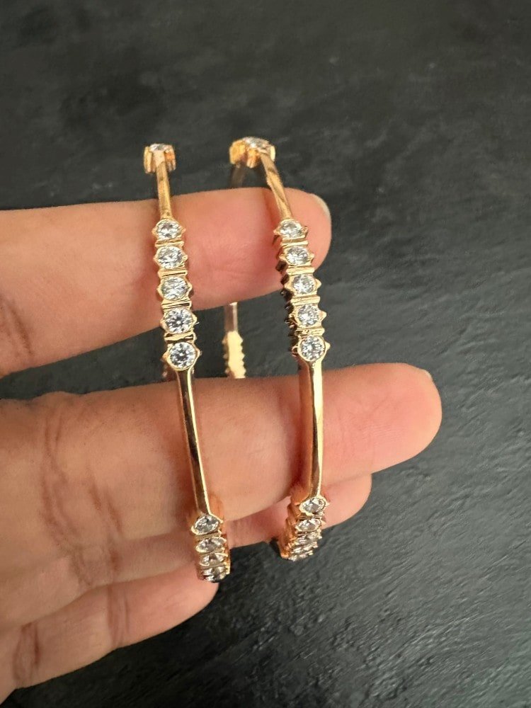 5 Stone Rose Gold Bangle 5 Stone Rose Gold Bangle