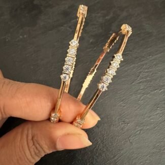 5 Stone Rose Gold Bangle