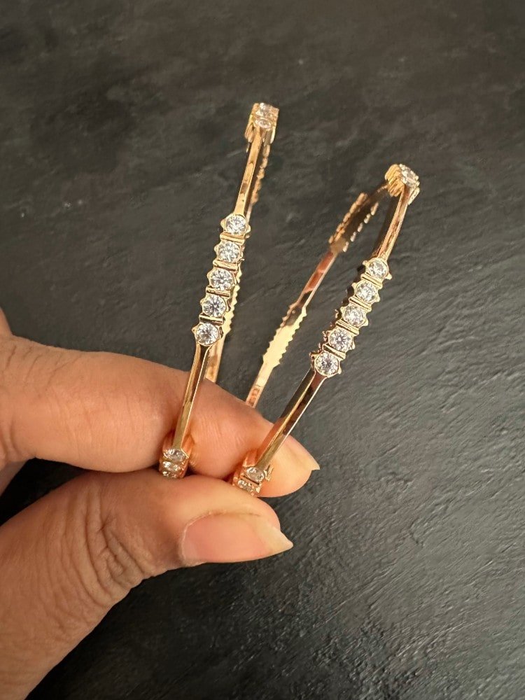 5 Stone Rose Gold Bangle 5 Stone Rose Gold Bangle