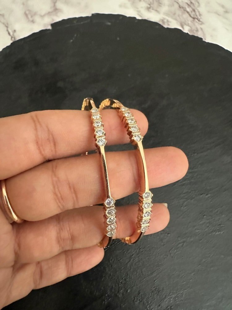 5 Stone Rose Gold Bangle 5 Stone Rose Gold Bangle