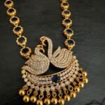 Blue Stone Swan Necklace set