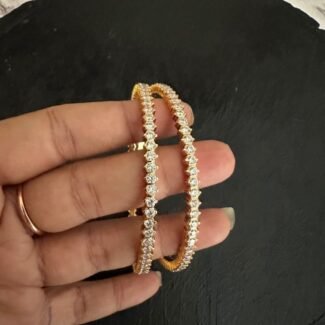 Close Setting Cz Diamond Bangle