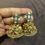 Green White Moissanite Fusion Jhumka