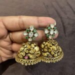 Green White Moissanite Fusion Jhumka