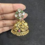 Green White Moissanite Fusion Jhumka