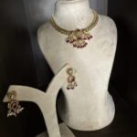 Peacock Ruby Stone Bead Necklace Set