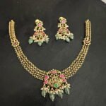 Kundan Light Weight Jalli Necklace Set