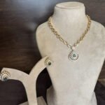 Diamond Replica Green Stone Set