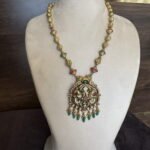Antique Peacock CZ Pendant Mala