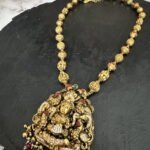 Lakshmi Antique CZ Pendant Mala