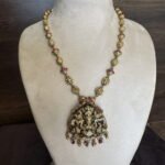 Lakshmi Antique CZ Pendant Mala