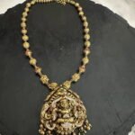 Green Bead antique Lakshmi Mala