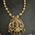 Green Bead antique Lakshmi Mala
