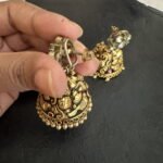 Green White Moissanite Fusion Jhumka