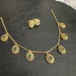 Invisible Green Stone Chain Set