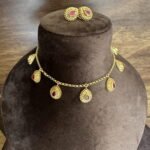 Invisible Ruby Stone Chain Set