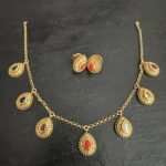 Invisible Navarathna Stone Chain Set