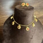 Invisible Navarathna Stone Chain Set