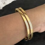 Square Round CZ Bangle