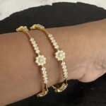 5 Stones Flower Bangle