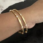 Closed Setting Diamond Replica Bangle