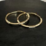 5 Stone Closed Setting Diamond Replica Bangle