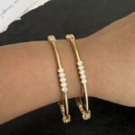 5 Stone Closed Setting Diamond Replica Bangle