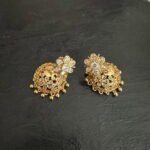 Flower Patten Diamond Replica Jhumka