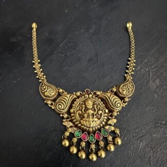 Lakshmi Mango Ruby Green Simple Necklace