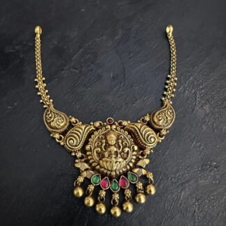 Lakshmi Mango Ruby Green Simple Necklace